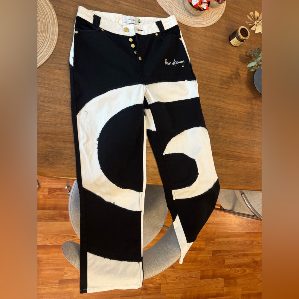 House of Sunny White Denim Pants
